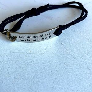 Inspirational message bracelet